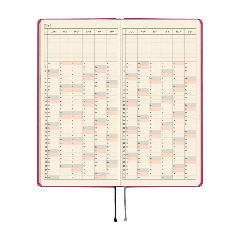 Hobonichi Weeks 2026 Colours: Peony Purple (January Start)