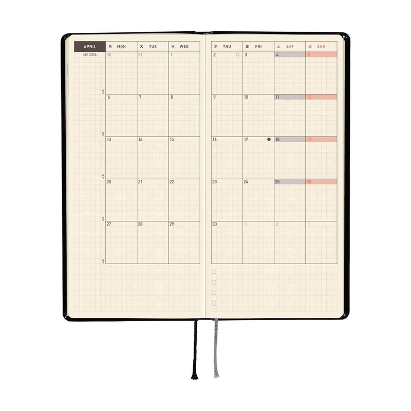 Hobonichi Weeks 2026 Yumi Kitagishi: White Cat's Daily Life (January Start)