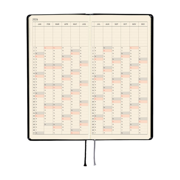 Hobonichi Weeks 2026 Yumi Kitagishi: White Cat's Daily Life (January Start)