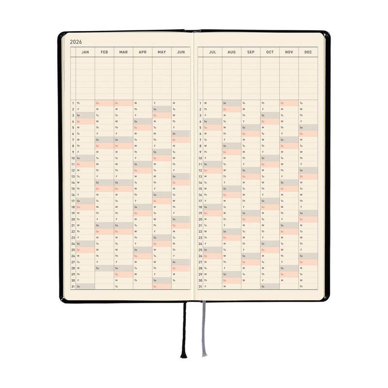 Hobonichi Weeks 2026 Yumi Kitagishi: White Cat's Daily Life (January Start)