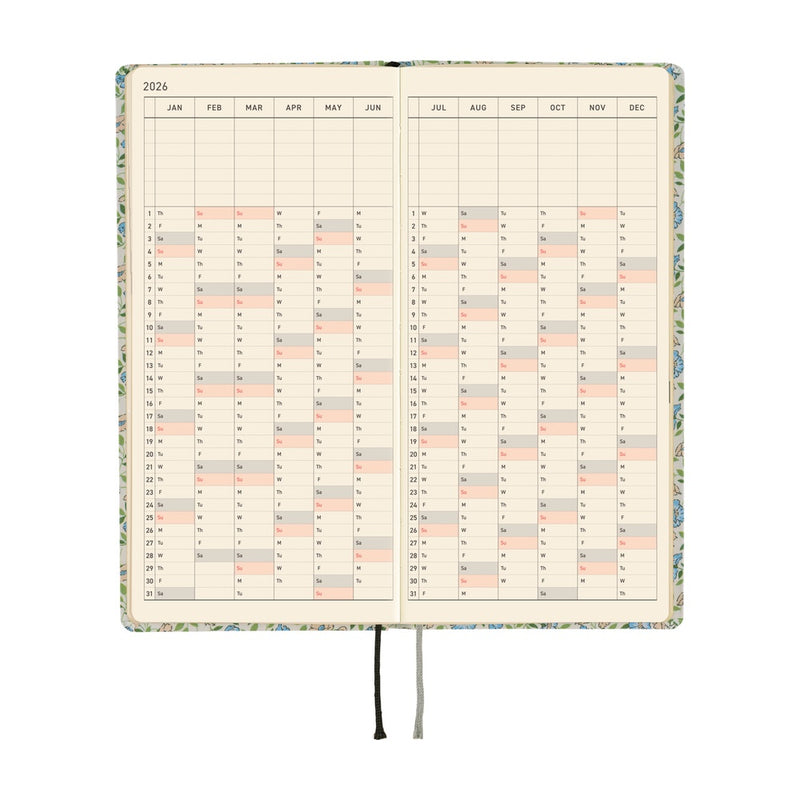 Hobonichi Weeks 2026 Liberty Fabrics: Sasha Kiora (January Start)