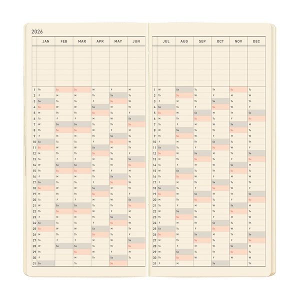 Hobonichi Weeks Mega 2026 Sneaker: Indigo Black (January Start)