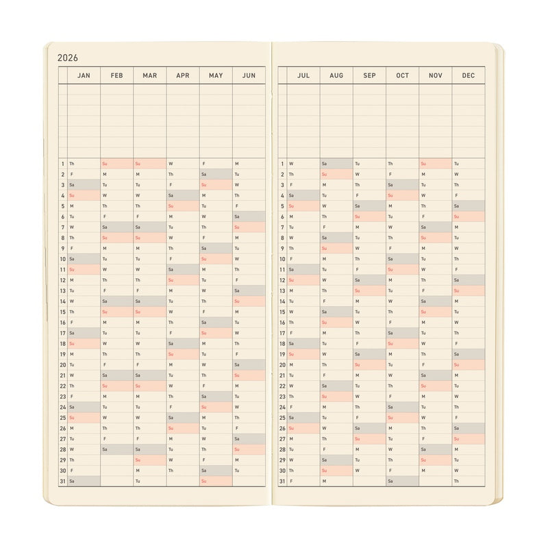 Hobonichi Weeks Mega 2026 Sneaker: Indigo Black (January Start)