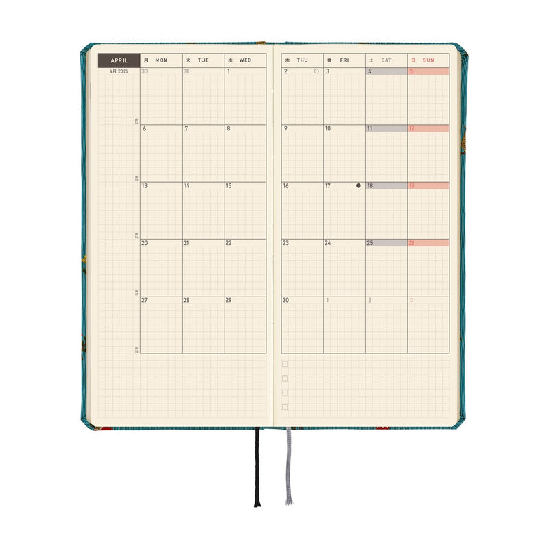 Hobonichi Weeks Mega 2026 Bow & Tie: In the Forest (January Start)