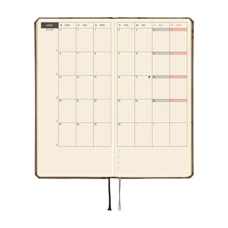 Hobonichi Weeks Mega 2026 Bow & Tie: Galloping Horses (January Start)