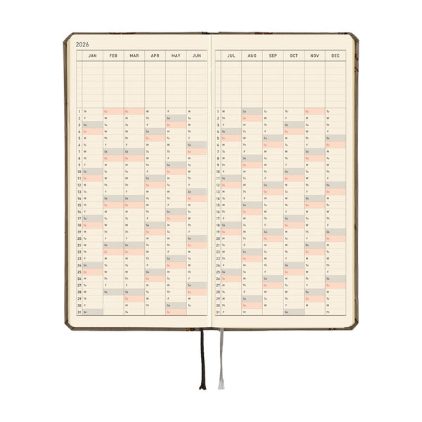 Hobonichi Weeks Mega 2026 Bow & Tie: Galloping Horses (January Start)