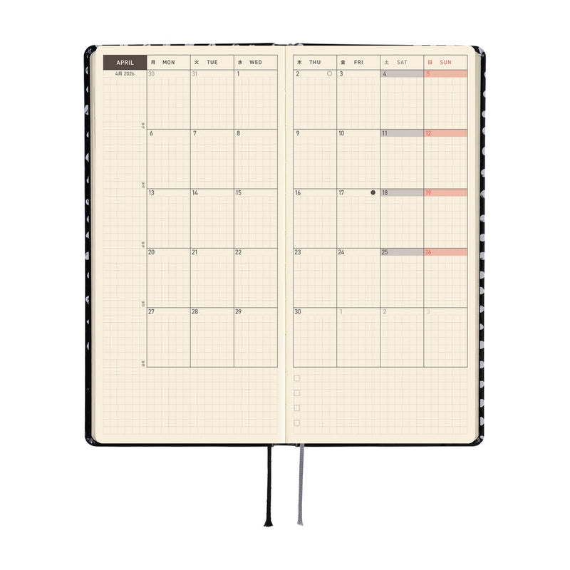 Hobonichi Weeks 2026 Makoto Matsubayashi: Dot (January Start)