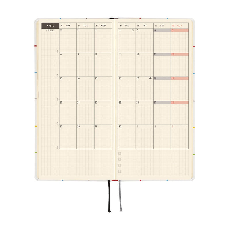 Hobonichi Weeks 2026 100%ORANGE: Squirrel's Moving Day (January Start)