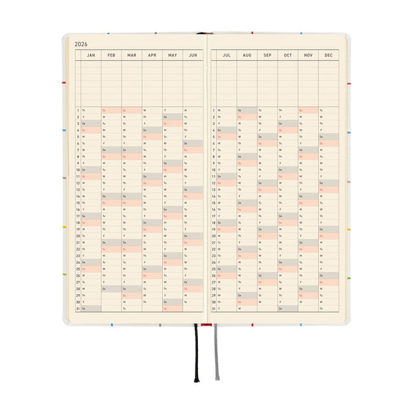 Hobonichi Weeks 2026 100%ORANGE: Squirrel's Moving Day (January Start)