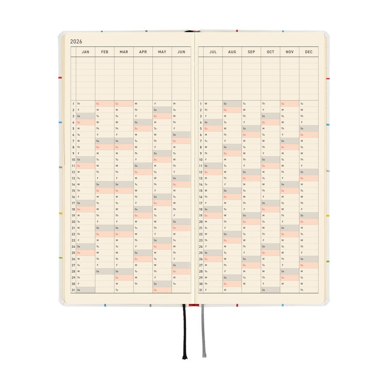 Hobonichi Weeks 2026 100%ORANGE: Squirrel's Moving Day (January Start)