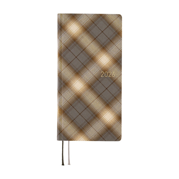 Hobonichi Weeks 2026 Shirt Fabric: Foggy Plaid (January Start)