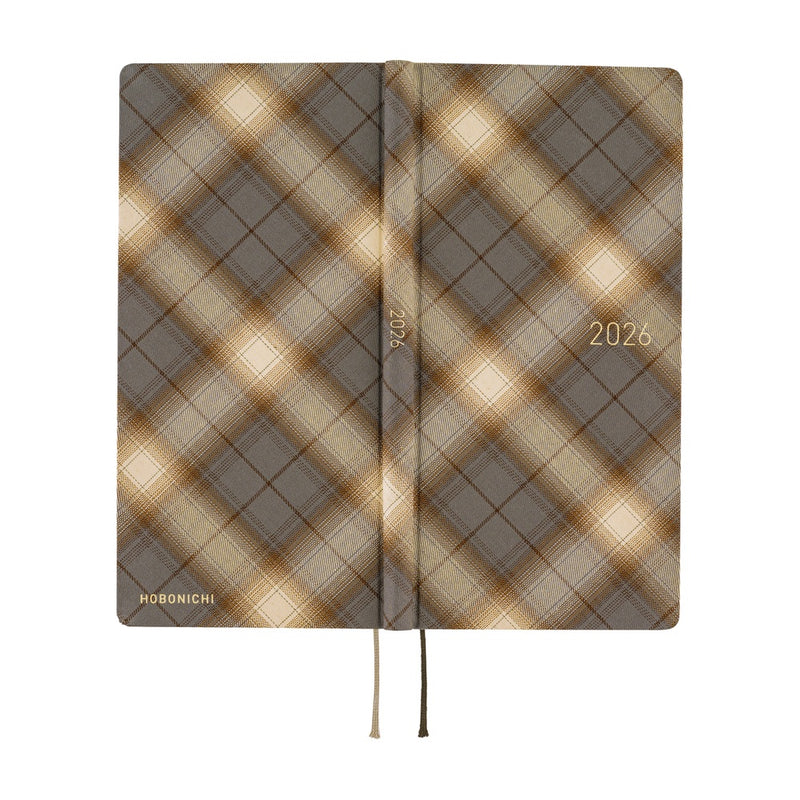 Hobonichi Weeks 2026 Shirt Fabric: Foggy Plaid (January Start)