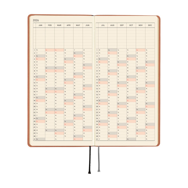 Hobonichi Weeks 2026 Smooth: Milk Cocoa (January Start)