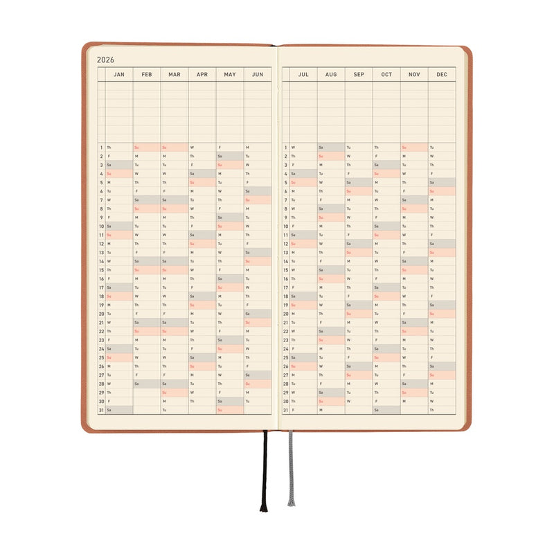 Hobonichi Weeks 2026 Smooth: Milk Cocoa (January Start)