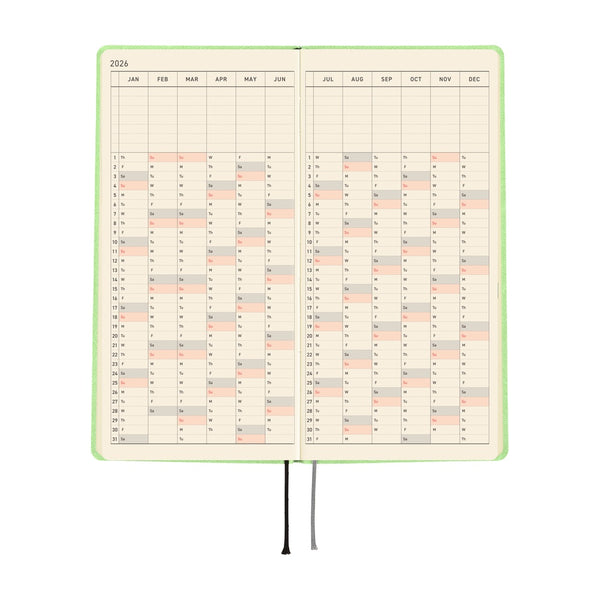 Hobonichi Weeks 2026 Smooth: Melon Sorbet (January Start)