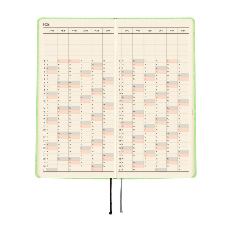 Hobonichi Weeks 2026 Smooth: Melon Sorbet (January Start)