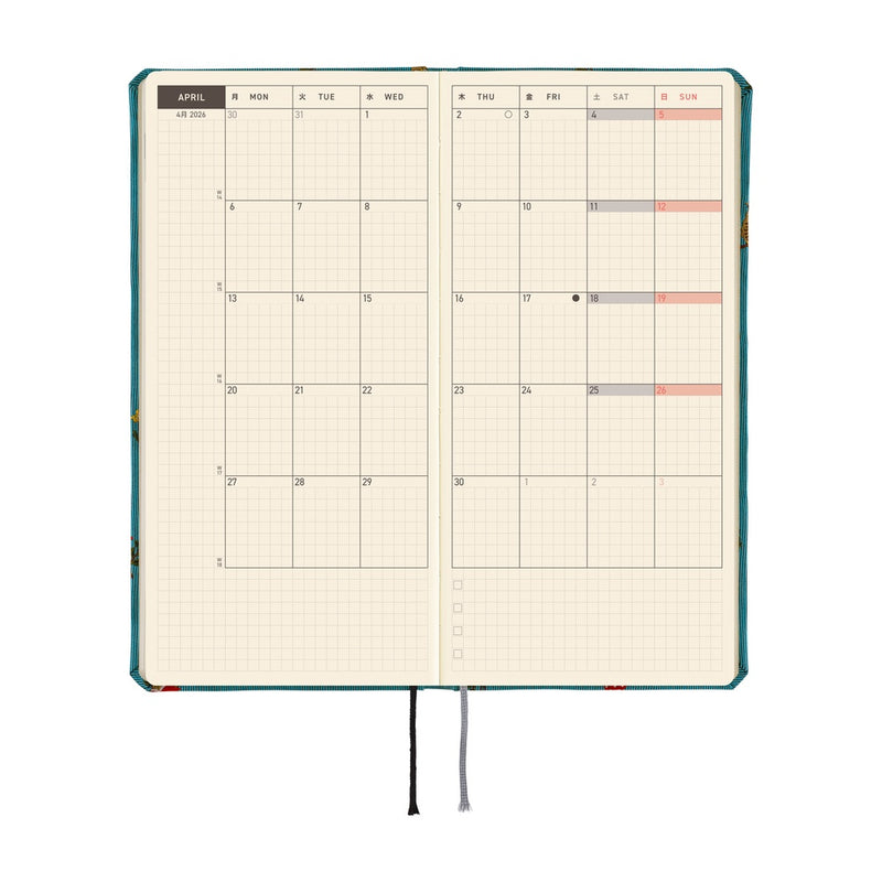 Hobonichi Weeks 2026 Bow & Tie: In the Forest (January Start)