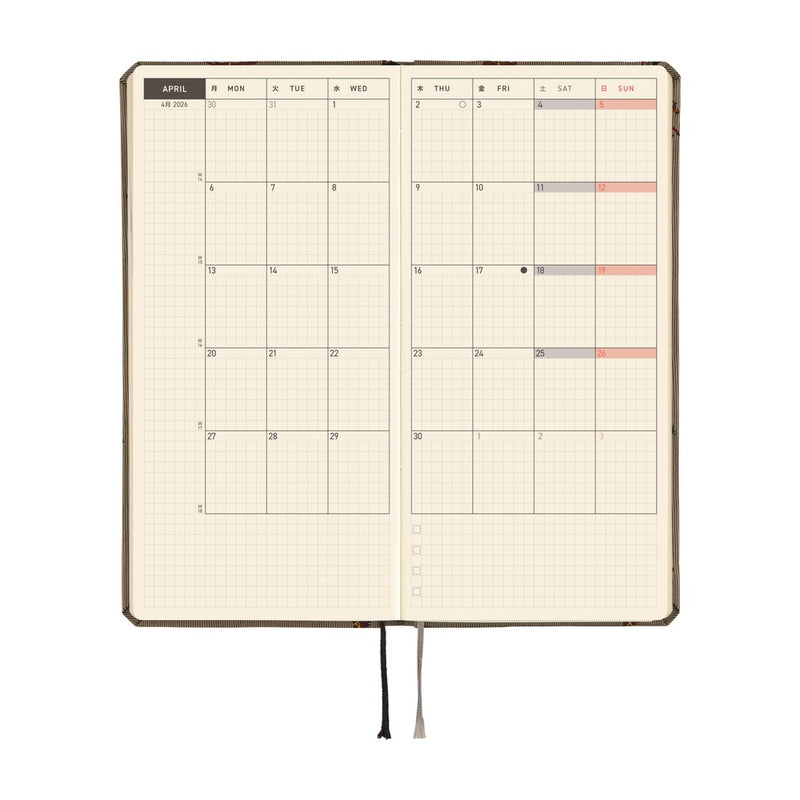 Hobonichi Weeks 2026 Bow & Tie: Galloping Horses (January Start)