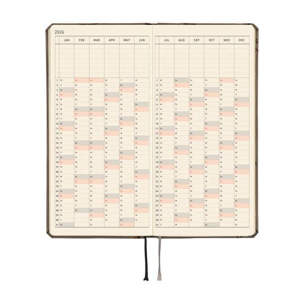 Hobonichi Weeks 2026 Bow & Tie: Galloping Horses (January Start)