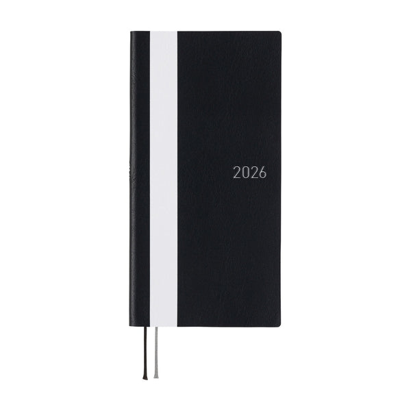 Hobonichi Weeks 2026 White Line: Black (January Start)