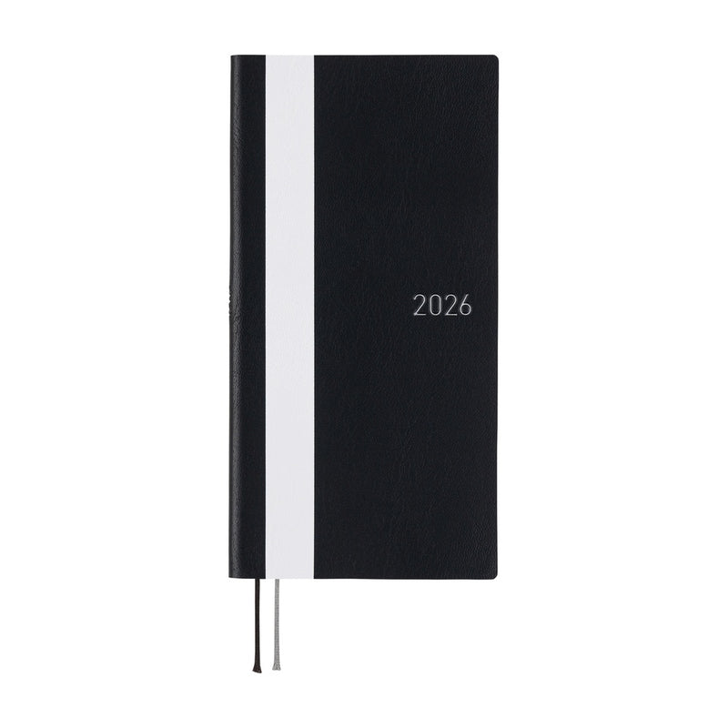 Hobonichi Weeks 2026 White Line: Black (January Start)