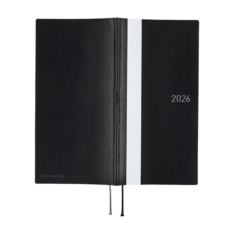 Hobonichi Weeks 2026 White Line: Black (January Start)
