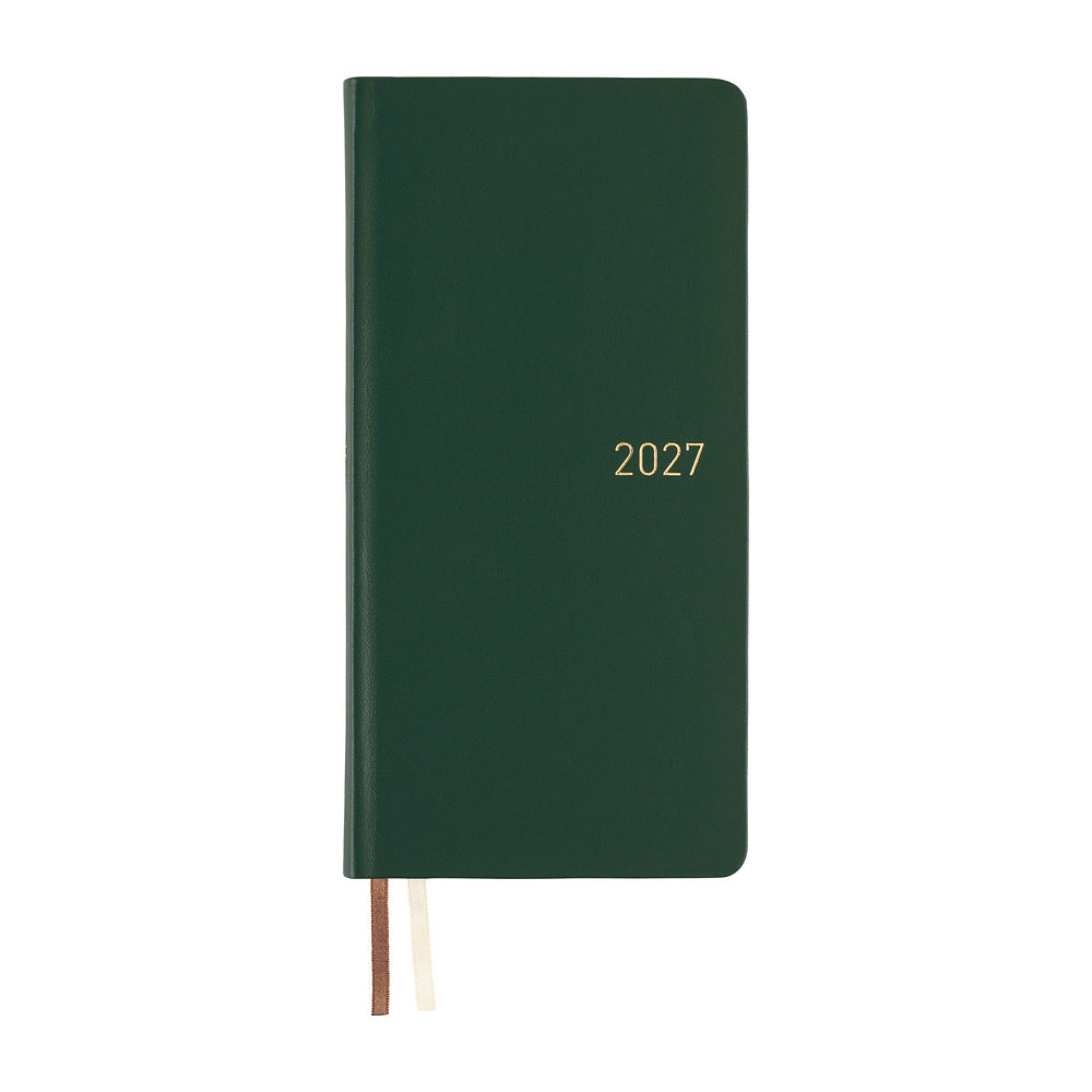 Hobonichi Weeks 2027 - Leahter: Forest Green (January Start)