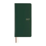 Hobonichi Weeks 2027 - Leahter: Forest Green (January Start)