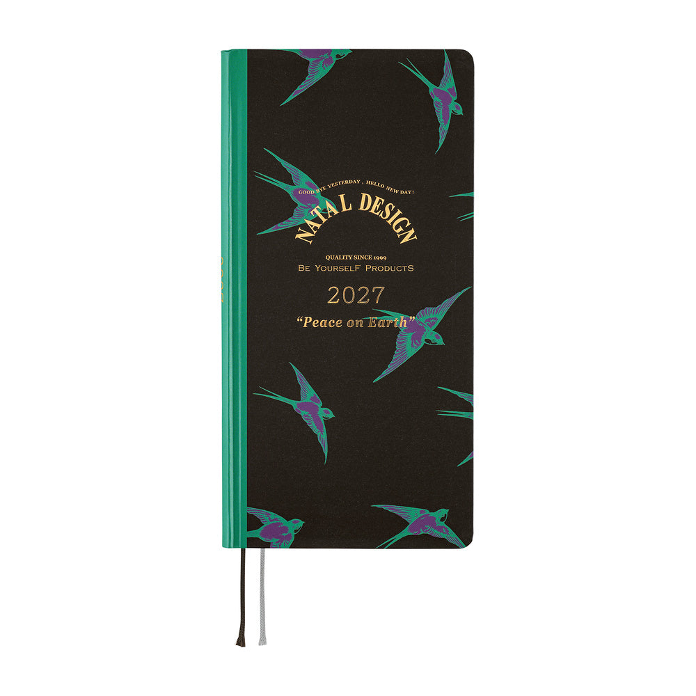 Hobonichi Weeks 2027 - Natal Design: Lucky Swallow (January Start)
