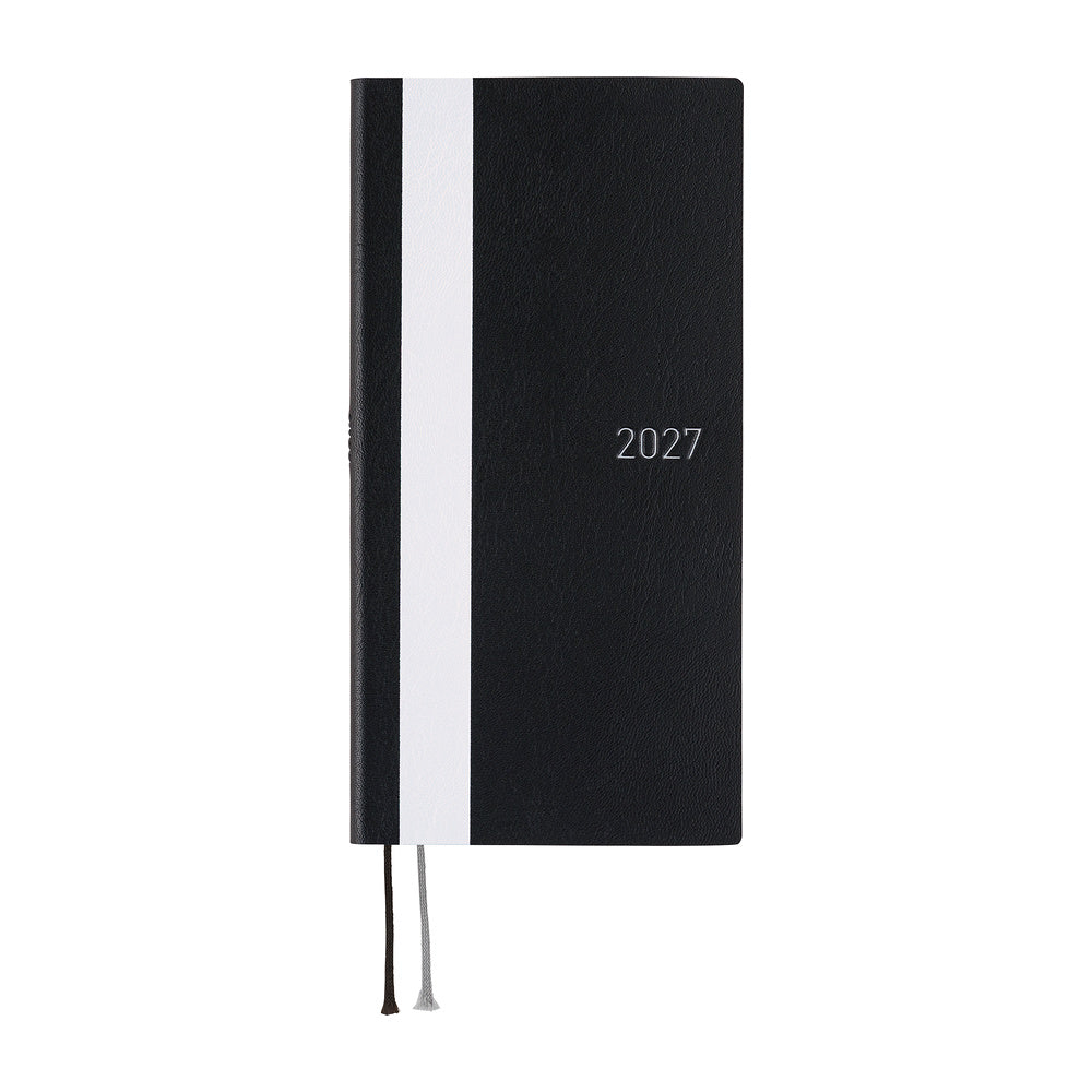 Hobonichi Weeks 2027 - White Line: Black (January Start)