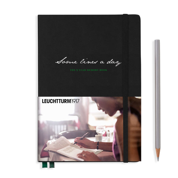 Leuchtturm Some Lines A Day 5 Year Hardcover Diary Black