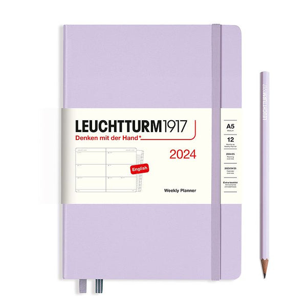Leuchtturm 2024 Hardcover Diary - Weekly Planner A5 Lilac