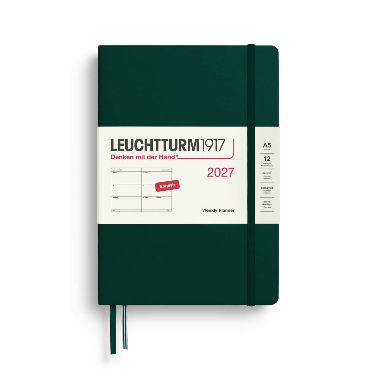 Leuchtturm 2027 A5 Hardcover Diary - Weekly Planner