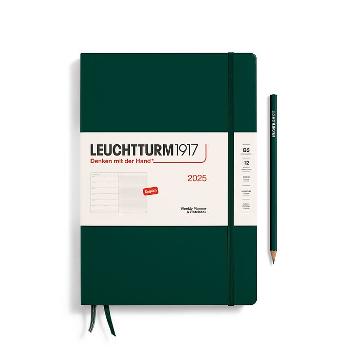 Leuchtturm 2025 B5 Hardcover Diary - Weekly Planner & Notebook