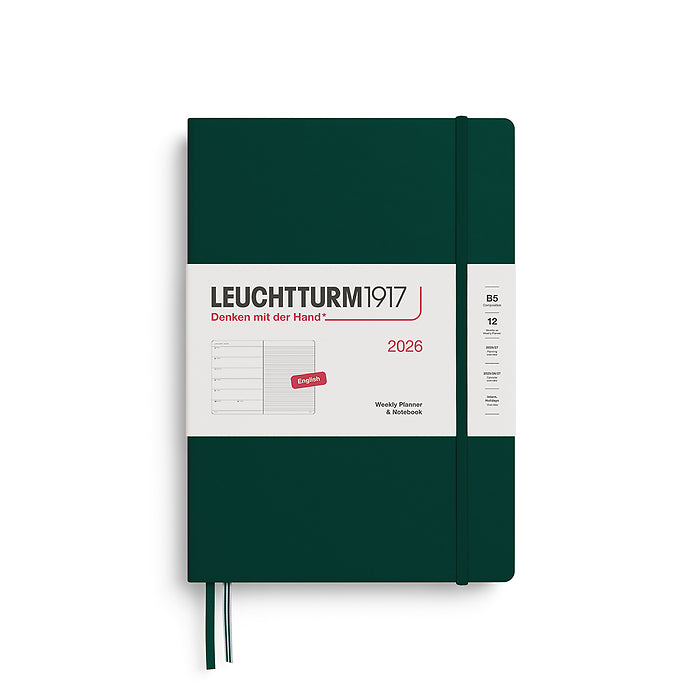 Leuchtturm 2026 B5 Hardcover Diary - Weekly Planner & Notebook