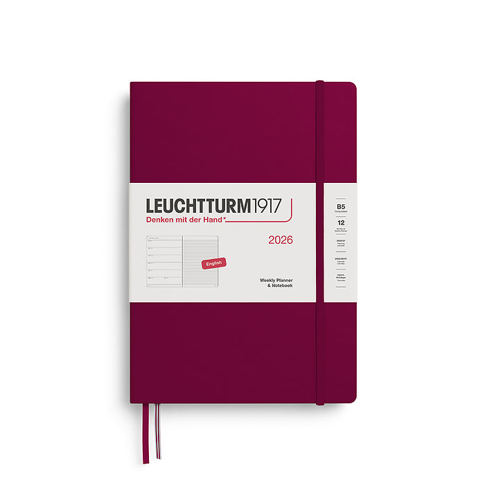 Leuchtturm 2026 B5 Hardcover Diary - Weekly Planner & Notebook