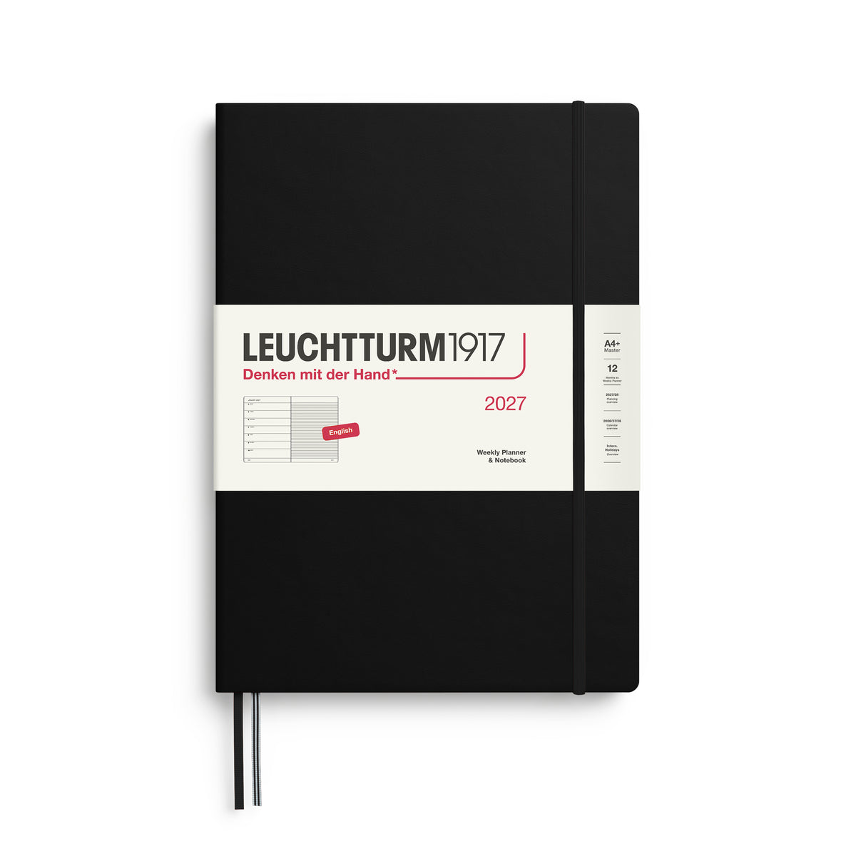 Leuchtturm 2027 A4 Hardcover Diary - Weekly Planner & Notebook (lined)
