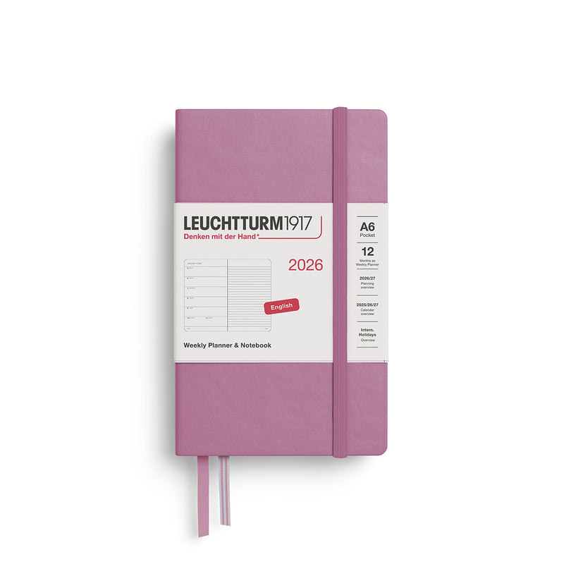 Leuchtturm 2026 A6 Hardcover Diary - Weekly Planner & Notebook
