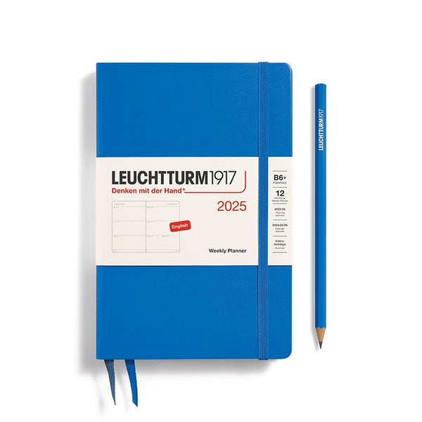 Leuchtturm 2025 Hardcover Diary - Weekly Planner B6 Sky