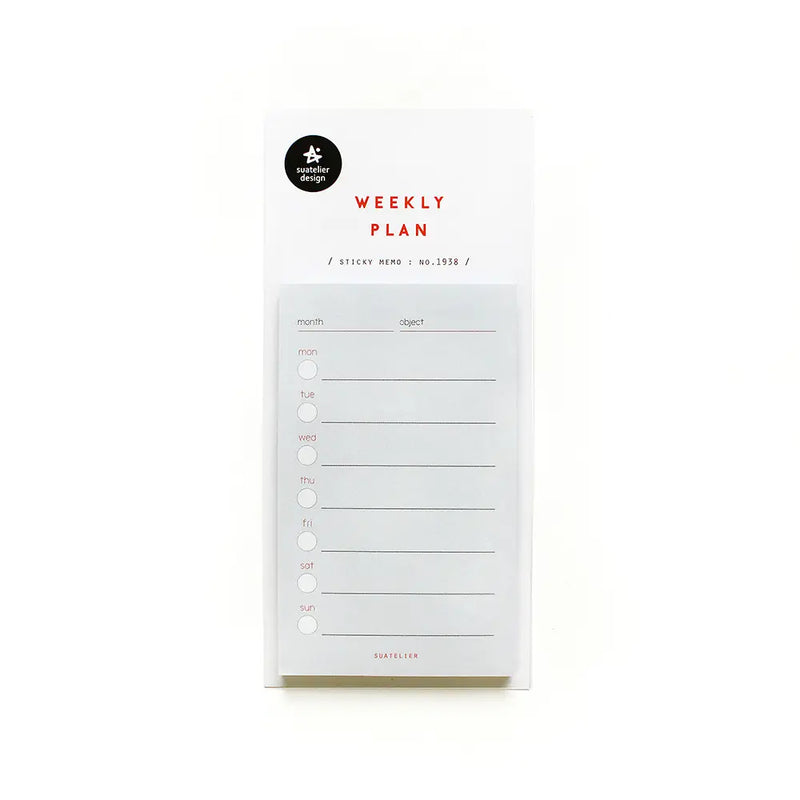 Suatelier Sticky Notes Weekly Plan No 1938