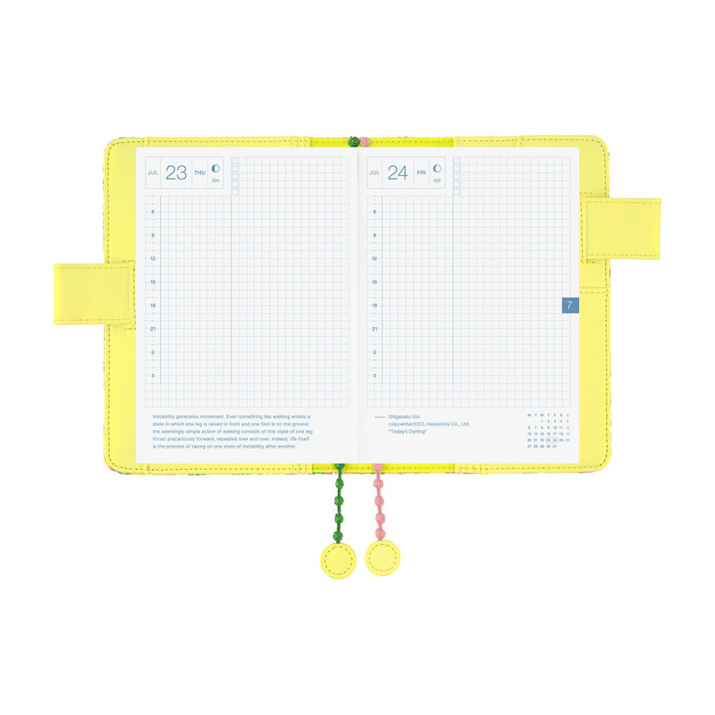 Hobonichi A6 Cover - minä perhonen: skyful (Yellow)