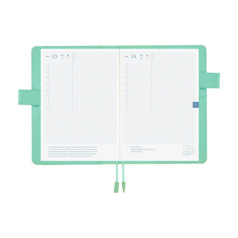 Hobonichi Techo A5 Cousin Cover - Colours: Chamomile Mint