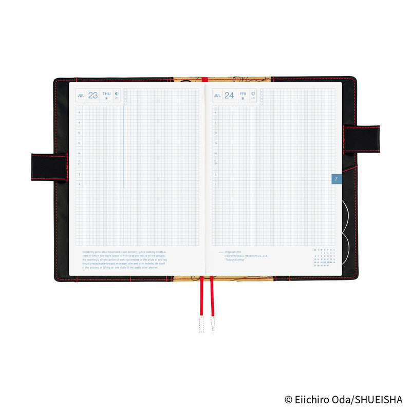 Hobonichi A5 Cover - ONE PIECE magazine: Straw Hat Luffy (Black)