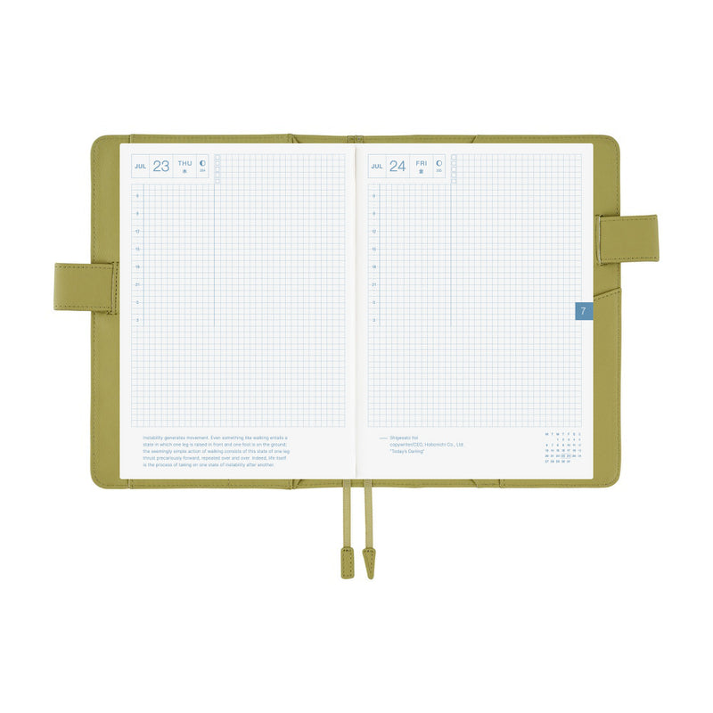 Hobonichi A5 Cover - Leather: Sage Green