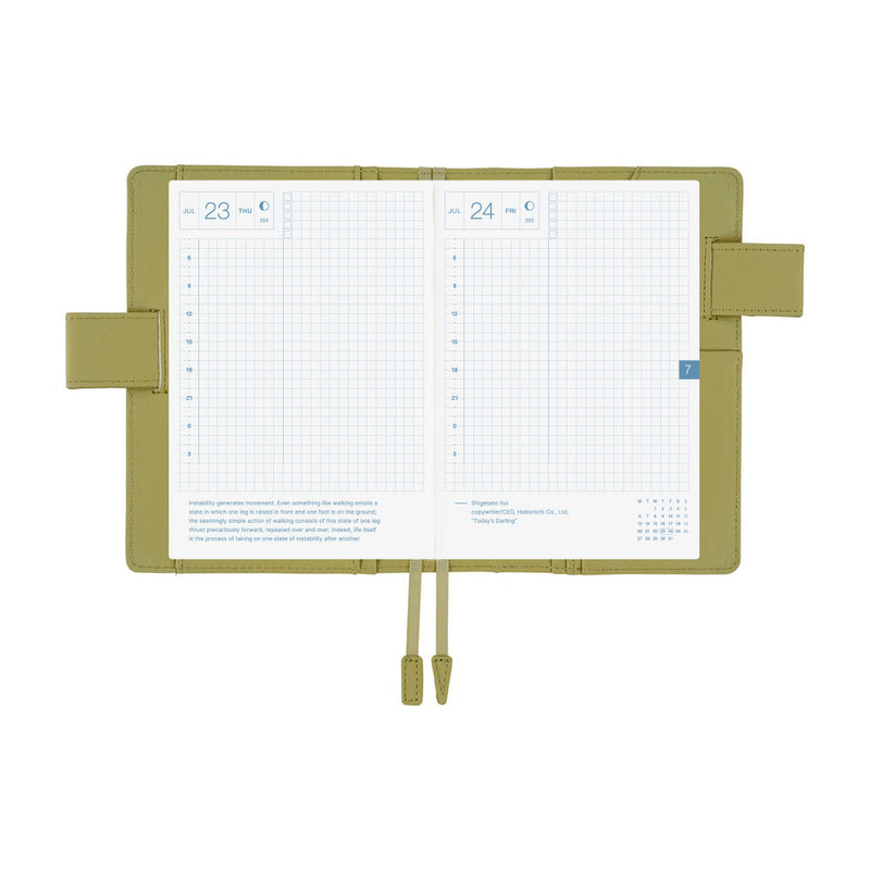Hobonichi A6 Cover - Leather: Sage Green