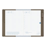 Hobonichi A6 Cover - Leather: Taut (Gray & Light Blue)