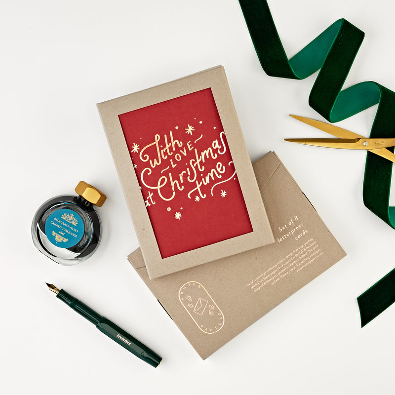 Tall Tree Of Modern Houses Christmas Cards