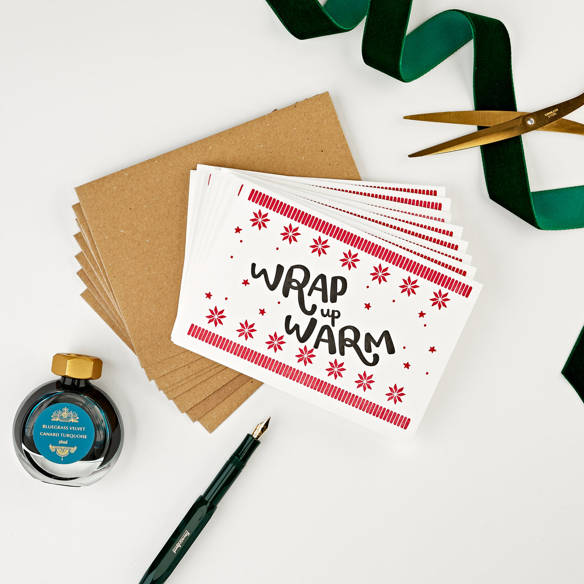 Wrap Up Warm Pack of 8 Christmas Cards