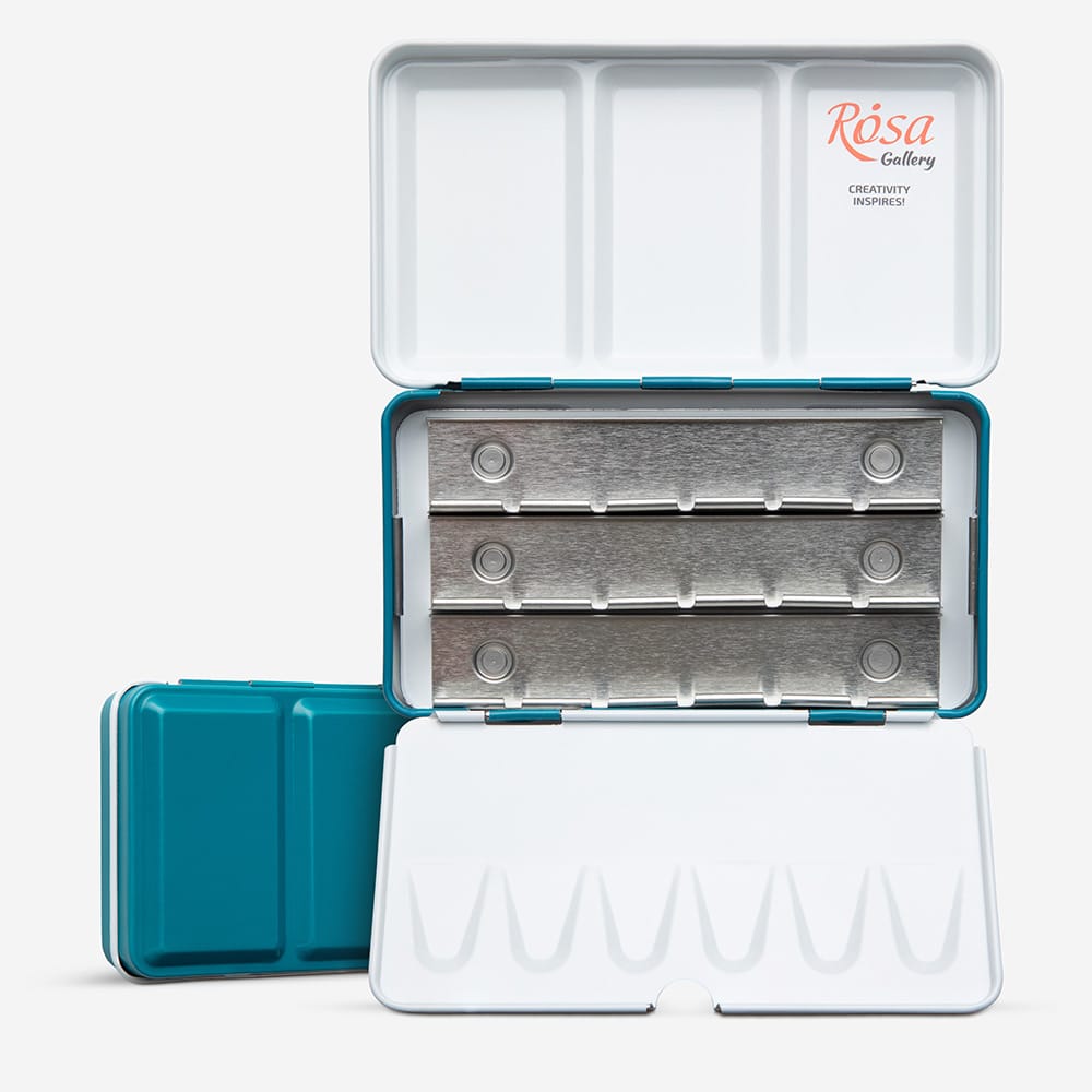 ROSA Watercolours Empty Metal Case - 12 Pans