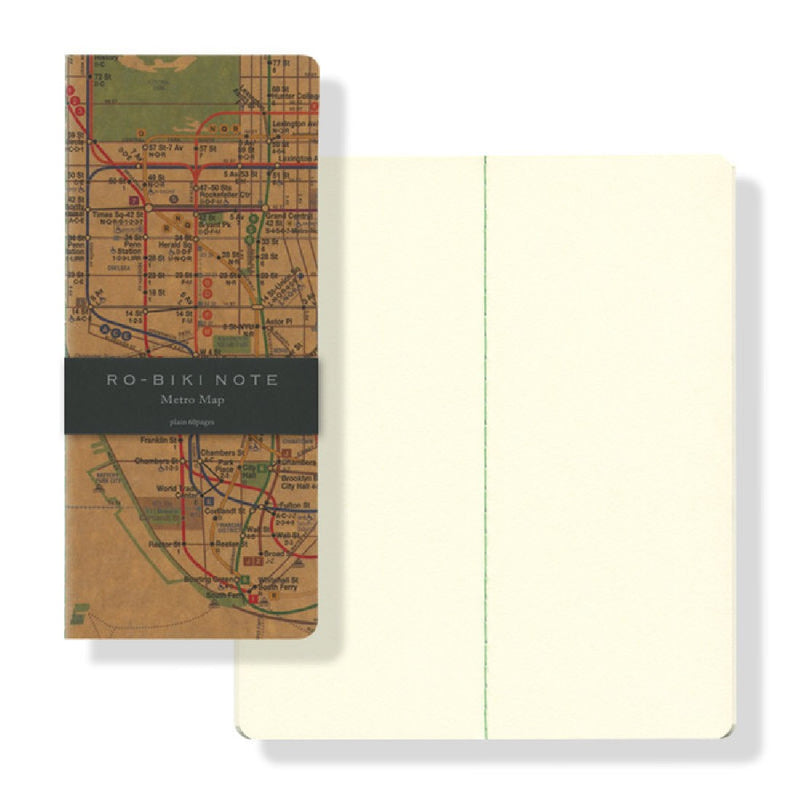 Yamamoto Paper RO-BIKI Metro Map Notebook - Blank